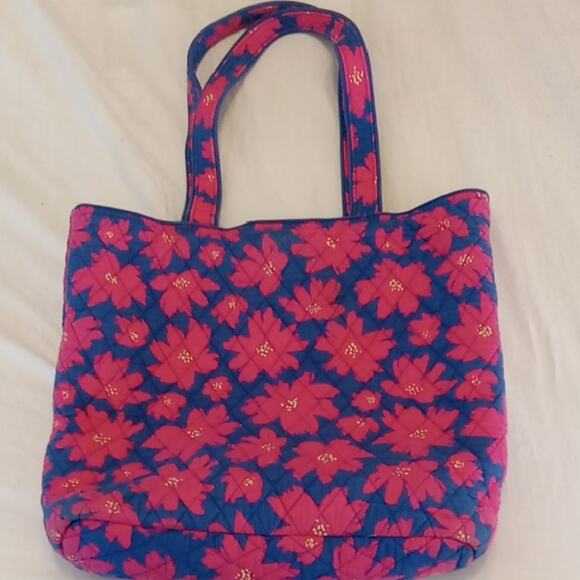 Vera Bradley Handbags - Vera Bradley Women's Floral Pink and Blue Art Poppies Tote Bag. Versatile